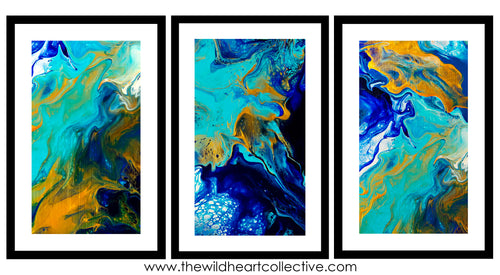 Azure Bay Triptych (3 Artworks)